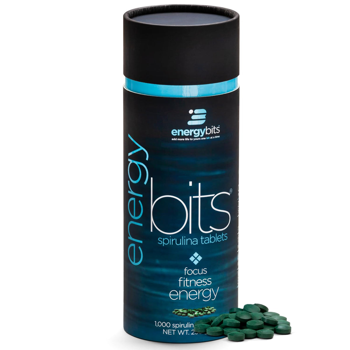 Organic Spirulina Tablets (1000 Tablets by ENERGYBITS – 1000 Count (Pack of 1)