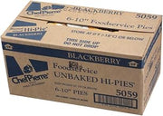 Sara Lee Chef Pierre Unbaked BlackBerry Hi Pie, 10 inch - 6 per case.