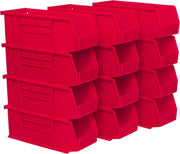 30224 AkroBins Plastic Storage Bins by Akro-Mils – 11-Inch x 4-Inch x 4-Inch, 20.0 pounds, Plastic, Red, Pack of 12