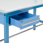 72" W x 36" D Workbench by Global Industrial – 36"L x 72"W x 7"H, Steel, Blue, Model 318994BL