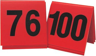 Cal-Mil 226-3 Break Resistant Number Tent, 76-100, 3" Height, 3" Width, Red