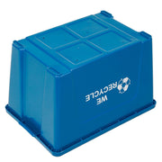 Recycling Bin by Global Industrial – 24"L x 16"W x 14.5"H, 18.0 gallons, Plastic, Blue, Model GTRUE18-01