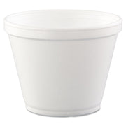 6 Oz. Food Container - 1000 Per Case. by DART – 3.5" Top Diameter x 2.3" Bottom Diameter, 6.0 ounces, Foam, White, Pack of 1000