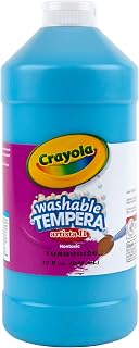 Crayola Washable Tempera Paint For Kids, Turquoise Paint, Classroom Supplies, Non Toxic, 32 Oz Squeeze Bottle