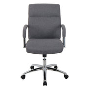 High Back Fabric Task Chair by Global Industrial – Textile, Gray, Model 81157M