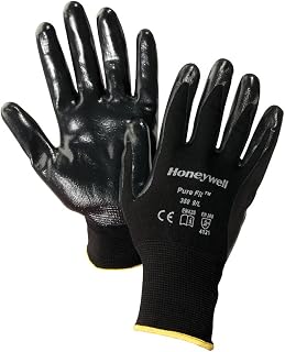 Honeywell 13 Cut, Lightweight Black Nylon Shell with Black Nitrile Palm Coating 380-L