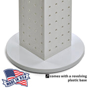 Azar Displays 4”W x 12”H / White / Pegboard + Hooks Panels & Units