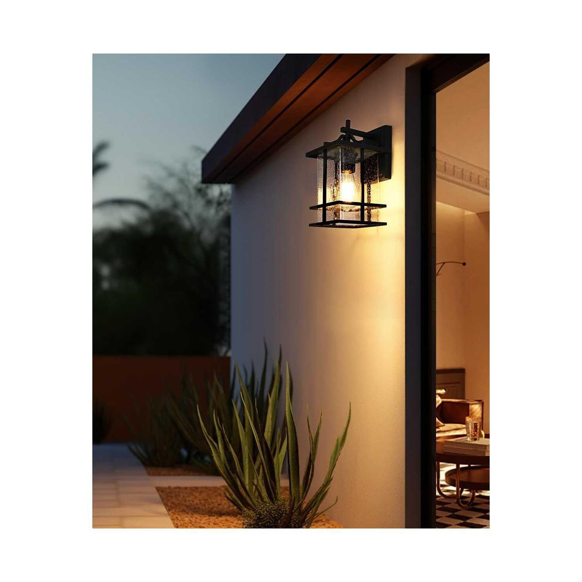 Miller One Light Outdoor Wall Sconce Black by Lighting Design – Iron, Black, Model OD312W12BK