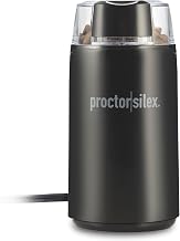 Proctor Silex Electric Coffee Grinder for Beans, Spices and More, Stainless Steel Blades, Makes upto 12 Cups, Black