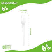 Responsible Products 6.75" Forks White (1000 Count) / White / 1000 Forks