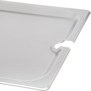 Full-Size Stainless Steel Hotel Pan Slotted Handled Cover by Carlisle FoodService Products – 20.75 x 12.75 x 1 Inches, 0.0 ounces, 18-8 Stainless, Silver, Model 607000CS