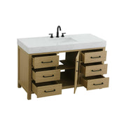 Elegant Kitchen and Bath 54" Single Bathroom Vanity in Honey Brown by Elegant Lighting – unspecified, Wood, Honey Brown, Model VF60654MHB