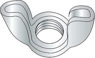 Wing Nut, Cold Forged, 1/4-20, Low Carbon Steel, Zinc, Coarse, 100 Pack, Lot of 5