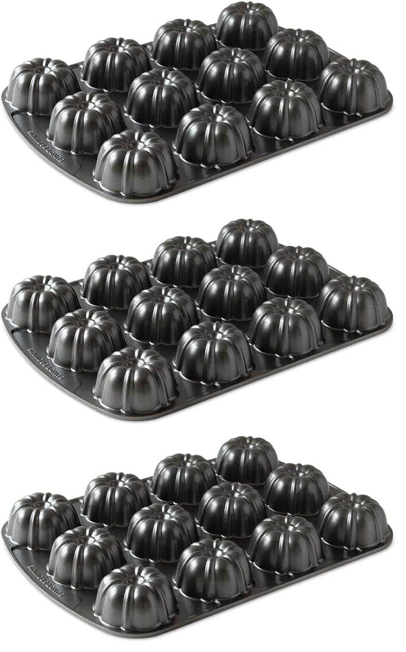Nordic Ware Black / 3.75 Cup Capacity (Pack of 3) / 1 Bundt Pans