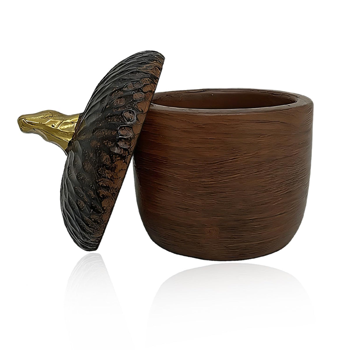 YRMLYMOP Acorn Resin Trinket Box, 4.13x3.34 Inches, Brown
