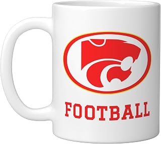 Carlisle High School Wildcats Football Ceramic Mug, White, 11oz