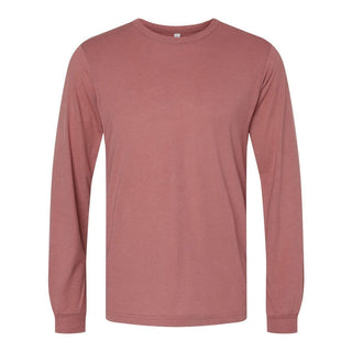 BELLA+CANVAS Mens Triblend Long Sleeve Tee by Bella + Canvas – 3X-Large, Polyester/airlume, Mauve Triblend, Model BNC-3513