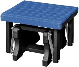 American Furniture Classics Gliding Ottoman in Blue/Black Made in the USA