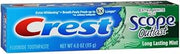 Crest Extra White Plus Scope Outlast Toothpaste, Long Lasting Mint 4 oz (Pack of 12)