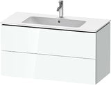 Duravit L-Cube Two Drawer Wall-Mount Vanity Unit White