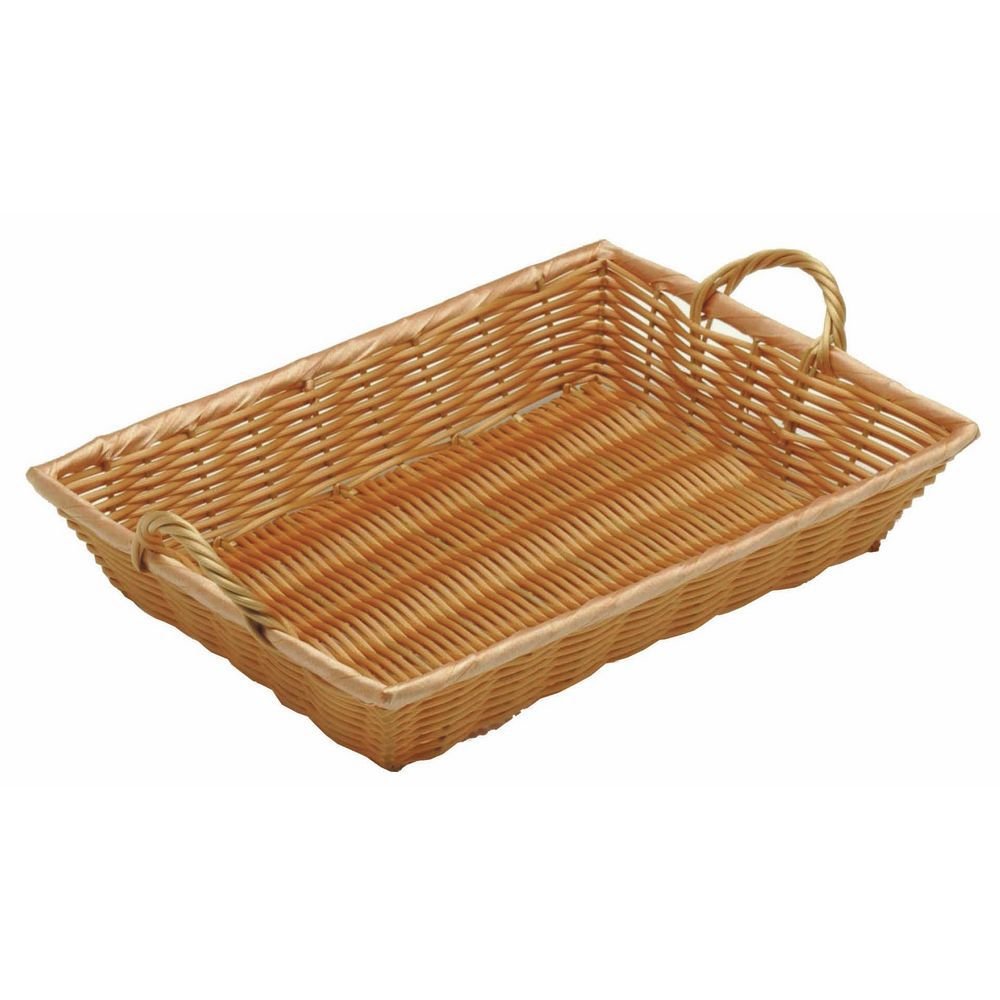 HUBERT Natural / 20"Lx13.5"Wx4"H w/ Handles / Modern Shelf Baskets