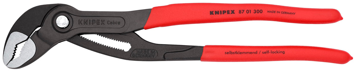 Tools Cobra Water Pump Pliers by KNIPEX – 12-inch, Chromium-Vanadium Steel, Red, Model 87 01 300 SBA