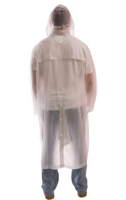 Tuff-Enuff Rain Coat With Detachable Hood by TINGLEY – X-Large, Polyvinyl Chloride, Clear, Model C61210