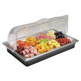 Chilled Buffet Server 21"L x 13"W x 9 1/4"H by HUBERT – 21 inches (L) x 13 inches (W) x 9.25 inches (H), 21.0 liters, Stainless Steel, Silver, Model X88189L