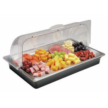 Chilled Buffet Server 21"L x 13"W x 9 1/4"H by HUBERT – 21 inches (L) x 13 inches (W) x 9.25 inches (H), 21.0 liters, Stainless Steel, Silver, Model X88189L