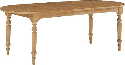 Crosley Furniture Daphne Traditional Wood Dining Room Table with Leaf Extension, Kitchen Tables, Rustic Brown
