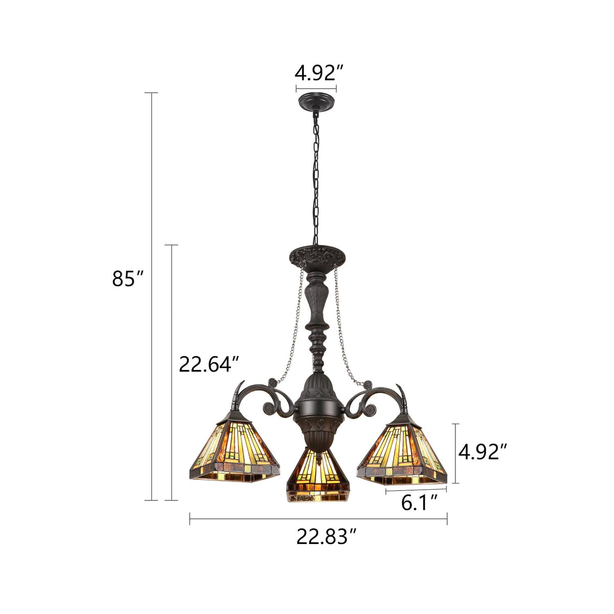 CH33359MR24-DC3 Chandelier by Chloe Lighting – Green, Blue, Brown