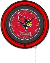 Holland Bar Stool Clk15BKIllStU NCAA 15 in. Dia. Illinois State University Double Neon Wall Clock Black