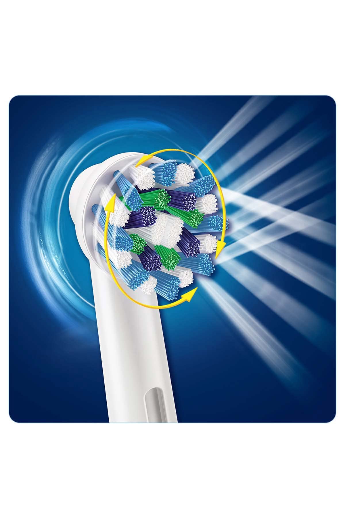 Cross Action Replacement Brush Heads Eb50 - Pack of by Oral-B – 1 Count (Pack of 4), Nylon, White, Pack of 4, Model 80302548