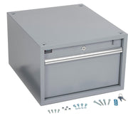 Stacking Workbench Drawer by Global Industrial – 20"L x 17.25"W x 12"H, Alloy Steel, Gray, Model 606958GY