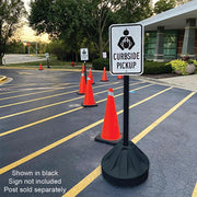 Roll-A-Post Portable Sign Post with 60" Power Post Plastic Signpost by Plasticade – Red