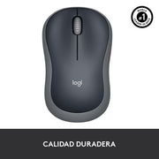 Wireless Mouse - Gray (Renewed) by Logitech – 1-Pack, Metal, gray, Model M185
