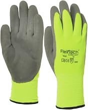 Tucker FlexTech Green Synthetic Knit Hi-Vis Thermal Gloves with Grey Nitrile Coated Palm - Medium, 1 Pair