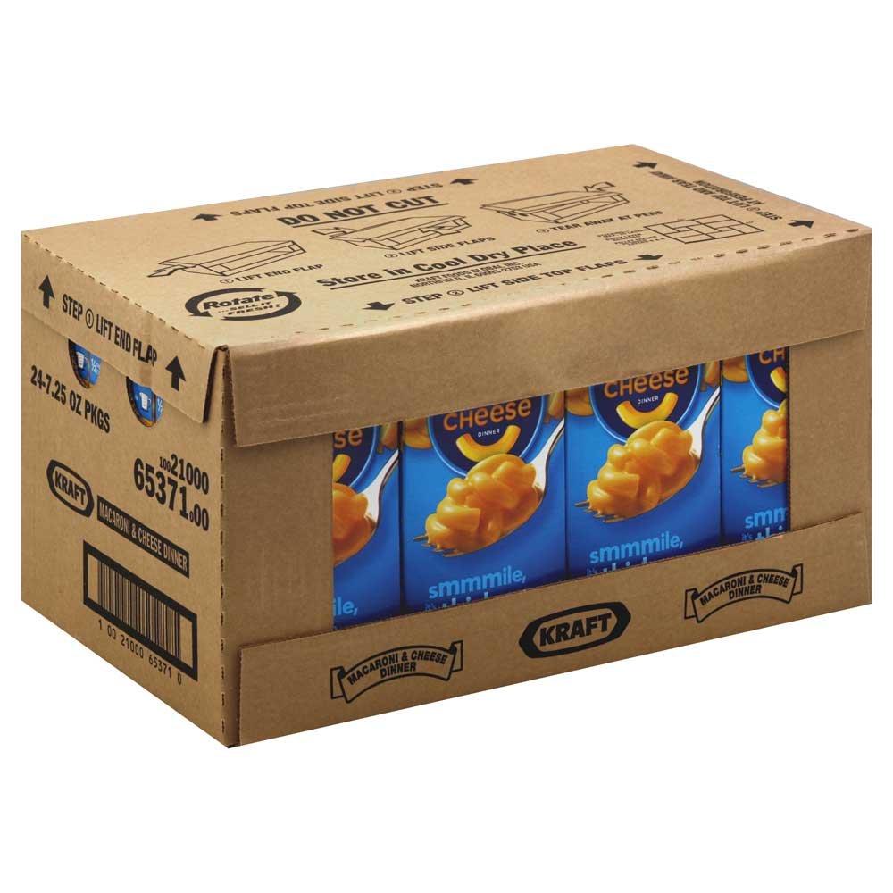 Macaroni & Cheese Entree Premium Thick & Creamy by Kraft – Package size of 7.25 oz, Pack of 24, Model 2100065371