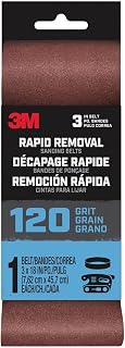 3M Rapid Removal 3 in. x 18 in. Power Sanding Belt, 120 Grit, 1/Pack