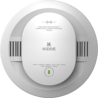 Kidde Smoke & Carbon Monoxide Detector, AA Battery-Powered, 30CUDR-VRF | Wireless Interconnect Capability with Voice Alerts, LED Status Lights, and Loud 85dB Alarm, Ideal for Homes and Apartments