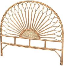 PERENNA Modern Bohemian Natural Rattan Queen Size STANDALONE HEADBOARD