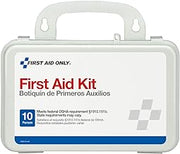 First Aid Only 6060 All-Purpose 10-Person Emergency First Aid Kit for Business, Worksite, Home, and Car, 57 Pieces
