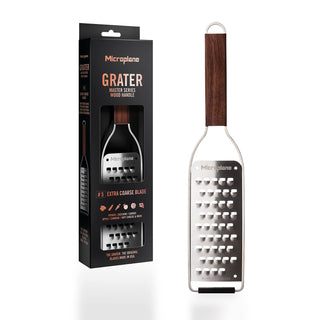 43308E Grater Master Extra COARSE by Microplane – One Size, Stainless Steel, Silver, Model 0098399433080