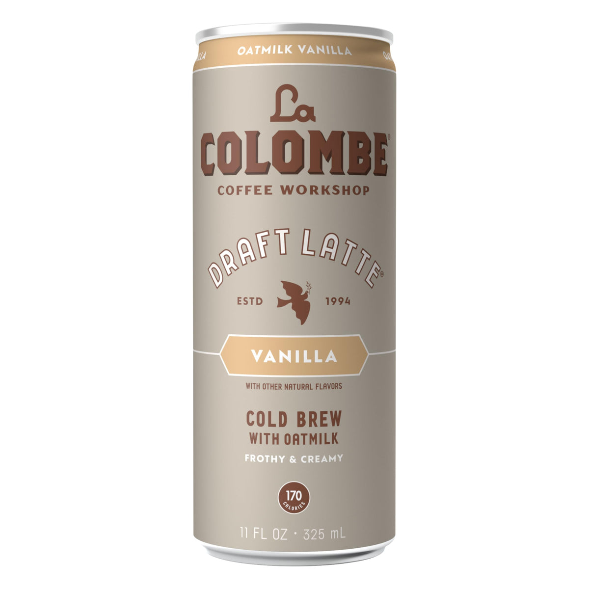 Coffee, Oatmilk Vanilla Latte, 11 fl oz Cans, Coffeehouse Quality Cold Brew, Specialty Grade Coffee Beans, Ready-to-Drink On-the-Go, (Pack of 24) by La Colombe – Model LCT00521
