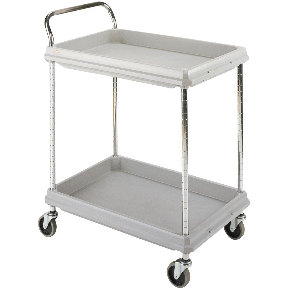 Deep-Ledge Utility Carts - 32"Wx21-1/2"D Shelf - Light Gray - Light Gray by METRO – Polyethylene (PE), Light Gray, Model BC2030-2DG