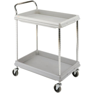 Deep-Ledge Utility Carts - 32"Wx21-1/2"D Shelf - Light Gray - Light Gray by METRO – Polyethylene (PE), Light Gray, Model BC2030-2DG