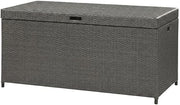 Palm Harbor Outdoor Wicker Storage Bin Gray, Weather-Resistant Material, Stylish Design, Durable Construction, Weatherproof for Patio and Garden