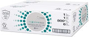 Papernet 410333 Dissolvetech White Virgin Fiber Hard Wound roll Towel, 6 Rolls per case, 800