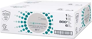 Papernet 410333 Dissolvetech White Virgin Fiber Hard Wound roll Towel, 6 Rolls per case, 800
