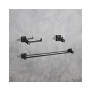 Isla 3-Pc Stainless Steel Hardware Set in Black by Elegant Kitchen and Bath – Stainless Steel, Black, Model HWB-12S3HMBK